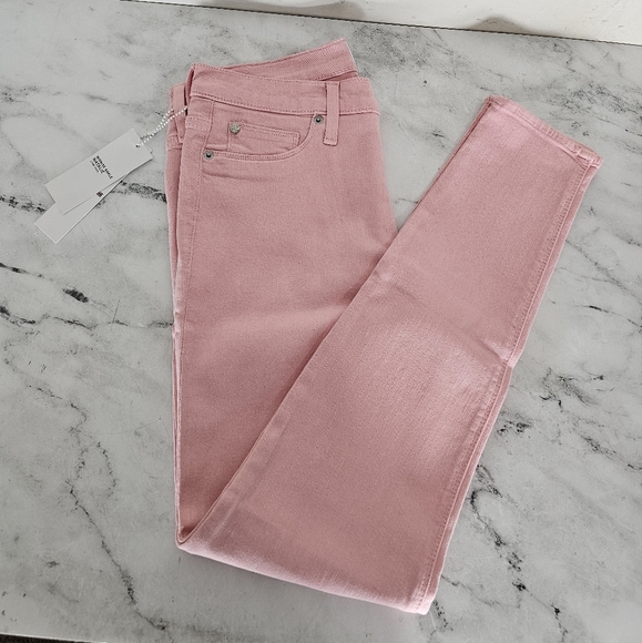 Hudson Jeans Mid Rise Ankle Natalie Supet Skinny Pink Jeans 30 NWT - Picture 4 of 10